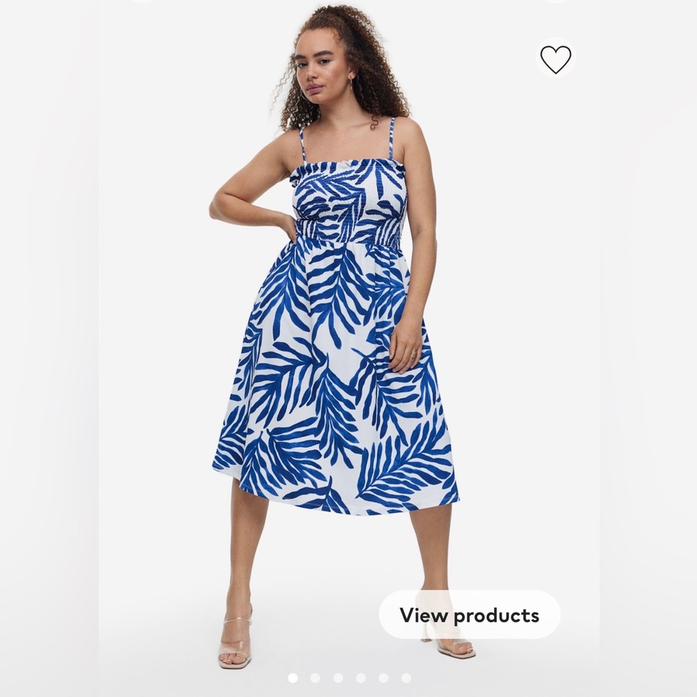 Smocked jersey dress
